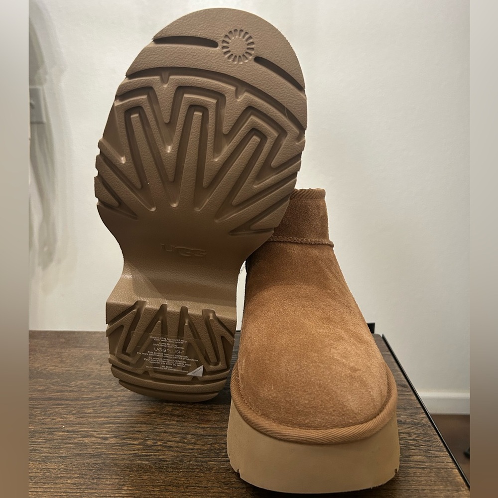 UGG Women's Classic Ultra Mini New Heights Boots - Chestnut - Picture 6 of 7